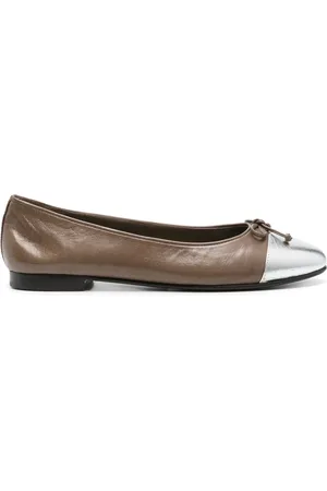 Tory Burch Buty, Kobieta, brązowy, 37 EU, Skóra, Dwukolorowe baleriny z noskiem