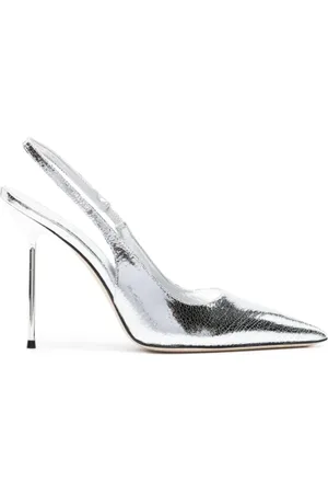 PARIS TEXAS Buty, Kobieta, Szary, 40 EU, Skóra, Srebrne Czółenka Lidia Slingback