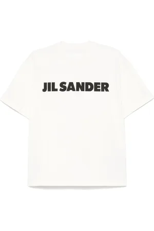 Jil Sander Koszulki, Kobieta, Biały, S, Bawełna, Logo T-Shirt
