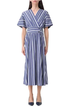 Woolrich Sukienki, Kobieta, Wielobarwność, M, Sukienka midi bez rękawów