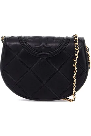 Tory Burch Torebki, Kobieta, Czarny, ONE SIZE, Skóra, Mini torebka crossbody ze skóry w romby