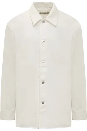 Jil Sander Kurtki, Mężczyzna, Biały, S, Denim, Koszula Denimowa
