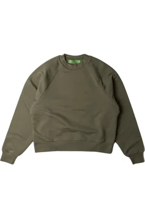 Garment Workshop Bluzy, Mężczyzna, Zielony, L, Podwójny Crewneck w Four Leaf