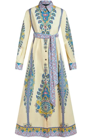 Etro Sukienki, Kobieta, Wielobarwność, M, Nylon, Sukienka Ivory