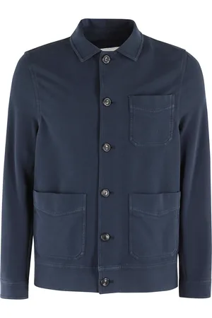 Circolo Kurtki, Mężczyzna, Niebieski, L, Niebieska Bawełniana Bluza Overshirt
