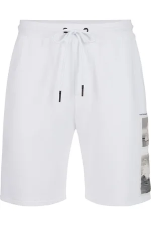 Iceberg Szorty, Mężczyzna, Biały, M, Bawełna, Białe szorty Bermuda o kroju slim fit