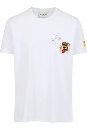 Iceberg Koszulki, Mężczyzna, Biały, 3XL, Bawełna, Klasyczna biała koszulka o regularnym kroju