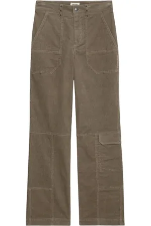 Zadig & Voltaire Spodnie, Kobieta, Beżowy, M, Bawełna, Szerokie spodnie sztruksowe