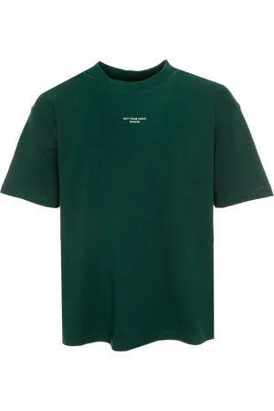 Drôle de Monsieur Koszulki, Mężczyzna, Zielony, L, Bawełna, Klasyczna koszulka T-Shirt z hasłem