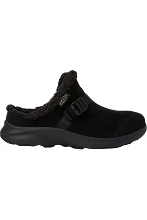 Keen Buty, Kobieta, Czarny, 38 1/2 EU, Zamsz, Klapki ze skóry zamszowej z zapięciem na sprzączkę