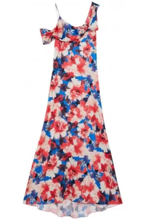 Patrizia Pepe Sukienki, Kobieta, Wielobarwność, XS, Satyna, Sukienka Maxi