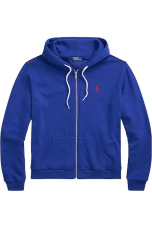 Ralph Lauren Bluzy, Kobieta, Niebieski, S, Bawełna, Zip Hoodie Sweatshirt Casual Style