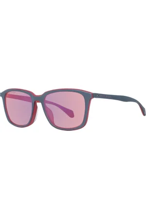 HUGO BOSS Akcesoria, Mężczyzna, Niebieski, ONE SIZE, Wielokolorowe Kwadratowe Okulary Przeciwsłoneczne z Ochroną UV