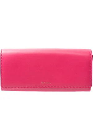Paul Smith Akcesoria, Kobieta, Różowy, ONE SIZE, Skóra, Skórzany Portfel Trifold