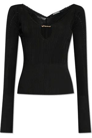 Jacquemus Koszulki, Kobieta, Czarny, M, Poliester, Pralu Top