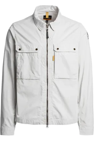 Parajumpers Kurtki, Mężczyzna, Biały, XL, Bawełna, Tel Overshirt Gabardine