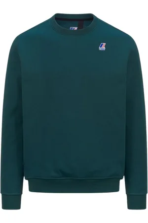 K-Way Bluzy, Mężczyzna, Zielony, S, Bawełna, Bluza Crewneck z Logo