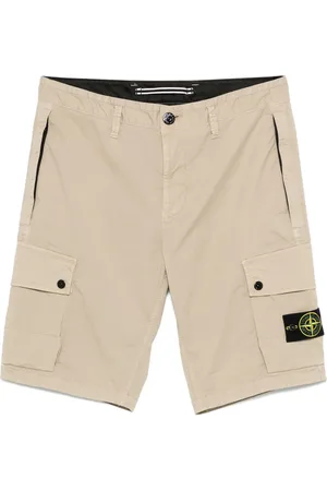 Stone Island Szorty, Mężczyzna, Szary, W32, Bawełna, Szorty Bermuda Cargo Supima® Cotton Twill Stretch-TC