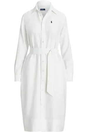 Ralph Lauren Sukienki, Kobieta, Biały, XS, Elegancka Sukienka dla Kobiet