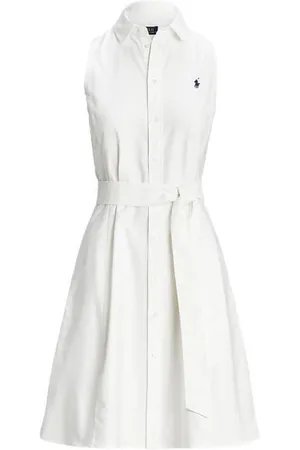 Ralph Lauren Sukienki, Kobieta, Biały, L, Elegancka Sukienka dla Kobiet