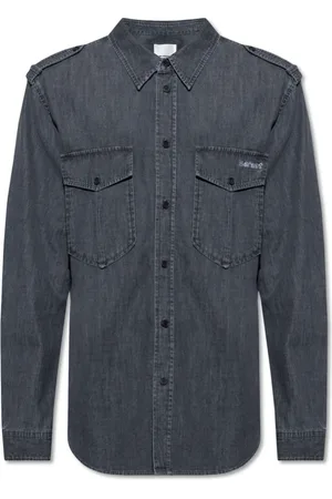 Isabel Marant Koszule, Mężczyzna, Szary, M, Denim, Cesar Denim Shirt
