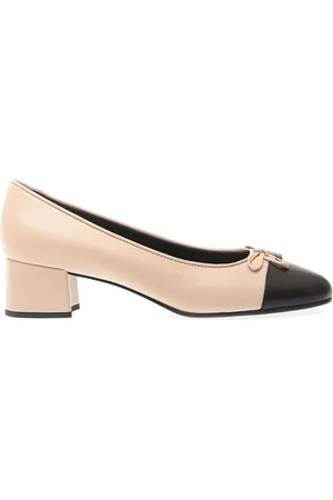 Tory Burch Buty, Kobieta, Beżowy, 37 EU, Skóra, Beżowo-czarne czółenka