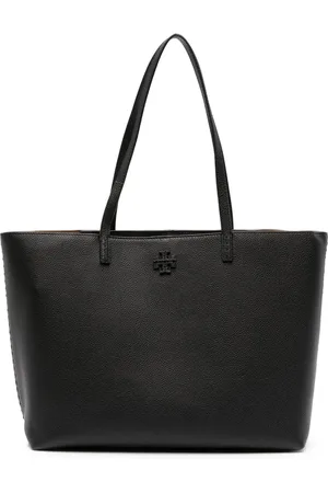 Tory Burch Torebki, Kobieta, Czarny, ONE SIZE, Skóra, Elegancka czarna torba typu tote ze skóry