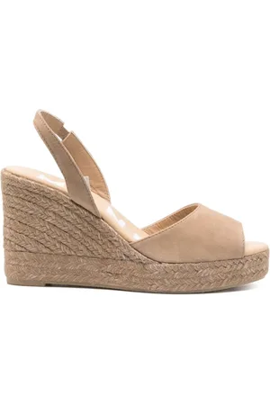 MANEBI Buty, Kobieta, Beżowy, 38 EU, Szare Płaskie Buty na Koturnie