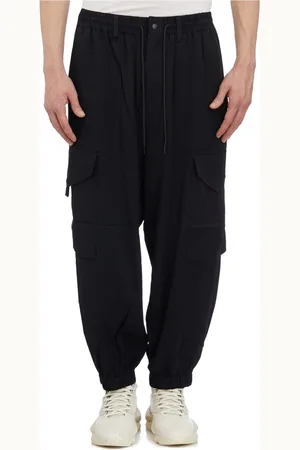 Y-3 Spodnie, Mężczyzna, Czarny, S, Rayon, Spodnie dresowe z rayonu