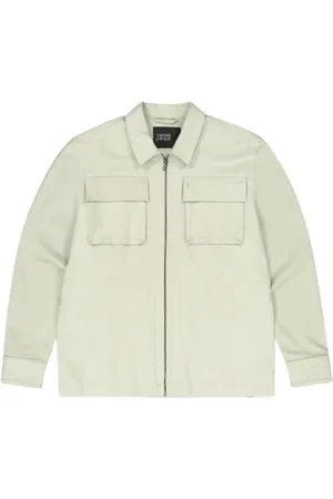 Butcher of Blue Kurtki, Mężczyzna, Zielony, S, Sonam Twill Overshirt