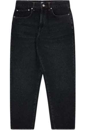 Edwin Jeansy, Kobieta, Czarny, W31, Denim, Czarne Dżinsowe Spodnie z Zwężanymi Nogawkami