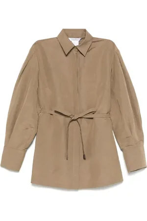Max Mara Kurtki, Kobieta, Beżowy, M, Ciemny Sznur Styl Biznesowy