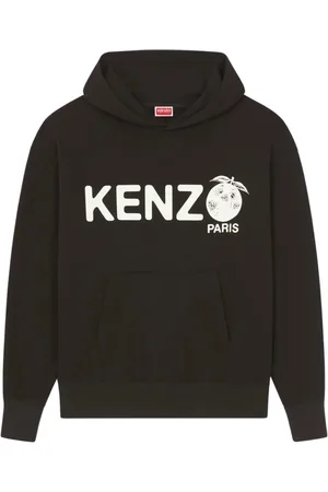 Kenzo Bluzy, Mężczyzna, Czarny, M, Bawełna, Oversize Hoodie
