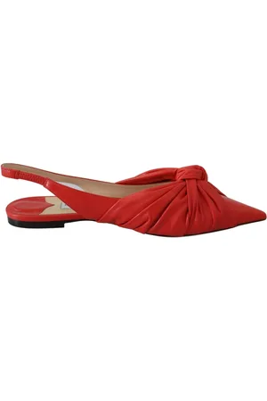 Jimmy Choo Buty, Kobieta, Czerwony, 36 EU, Skóra, Czółenka Baleriny z Odkrytym Palcem