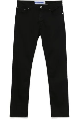 Jacob Cohen Spodnie, Mężczyzna, Czarny, W33, Bawełna, Spodnie Slim Bard