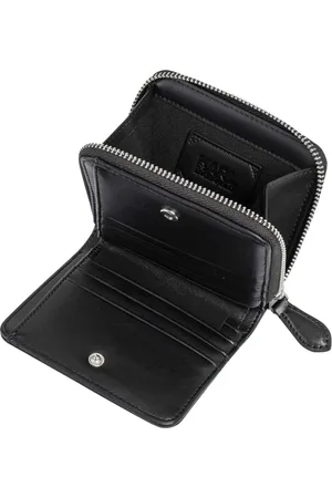 Karl Lagerfeld Akcesoria, Kobieta, Czarny, ONE SIZE, Skóra, Portfel Ikonik 2.0