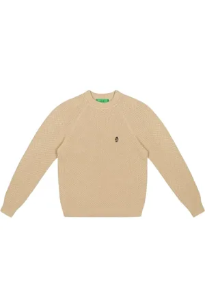 Garment Workshop Swetry, Mężczyzna, Beżowy, L, Crewneck w kolorze piasku