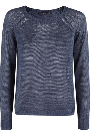 SEVENTY BY SERGIO TEGON Swetry, Kobieta, Niebieski, XS, Niebieski Raglan Costa Angielski Sweter
