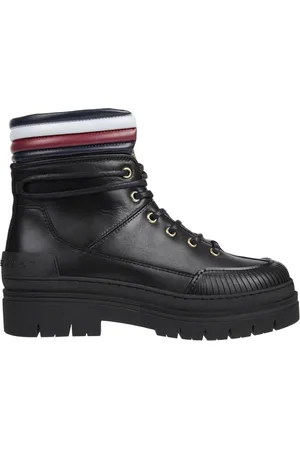 Tommy Hilfiger Buty, Kobieta, Czarny, 40 EU, Skóra, Eleganckie sztyblety outdoorowe Corporate