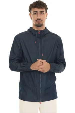 Kiton Bluzy, Mężczyzna, Niebieski, L, Bawełna, Bawełniana bluza z kapturem i zamkiem błyskawicznym