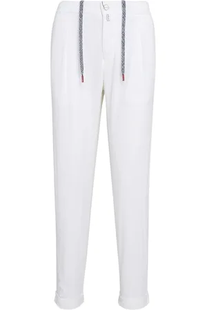 Kiton Spodnie, Mężczyzna, Biały, W35, Bawełna, Niebieski dres z bawełny typu fleece