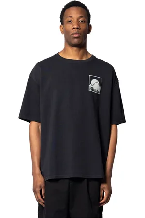 Rhude Koszulki, Mężczyzna, Czarny, 2XL, Vintage Moonlight Badge Tee