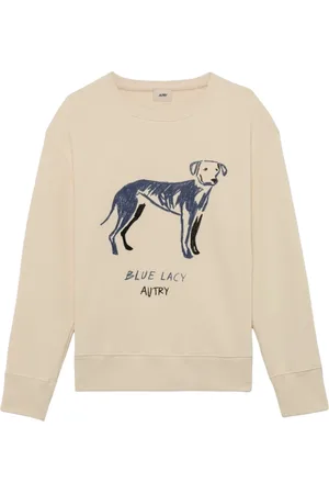 Autry Bluzy, Kobieta, Żółty, S, Niebieski Sweter Bawełniany Lacey