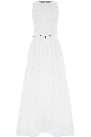 Kocca Sukienki, Kobieta, Biały, S, Elegancka Sukienka Maxi