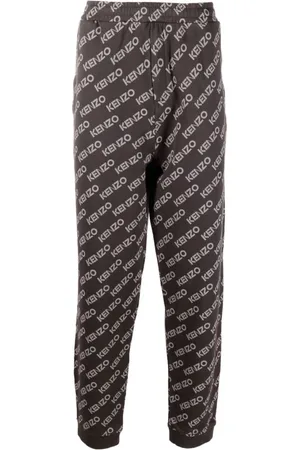 Kenzo Spodnie, Mężczyzna, Czarny, M, Bawełna, Spodnie dresowe Monogram