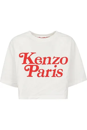 Kenzo Koszulki, Kobieta, Biały, L, Bawełna, Bawełniana Koszulka T-Shirt