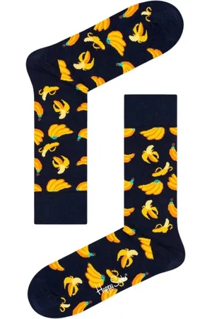Happy Socks Bielizna, Kobieta, Czarny, S, Czarne Kolorowe Skarpetki Załogowe