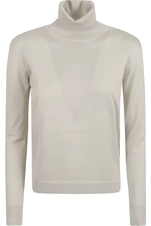 Tom Ford Swetry, Kobieta, Szary, S, Kaszmir, Luksusowy sweter golf z kaszmiru i jedwabiu