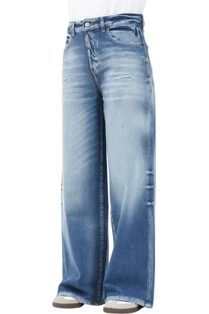 Dsquared2 Jeansy, Kobieta, Niebieski, XS, Denim, Jeansyy Boyfriend Fit Traveller w kolorze średnio niebieskim