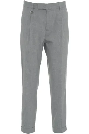 Paolo Pecora Spodnie, Mężczyzna, Szary, S, Szare Spodnie Chino Duomo Tapered Design